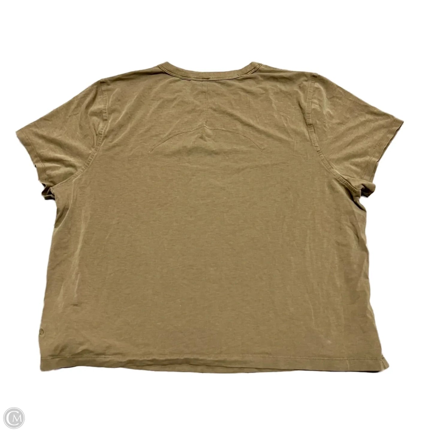 Athletic Top Short Sleeve By Lululemon In Brown, Size: L