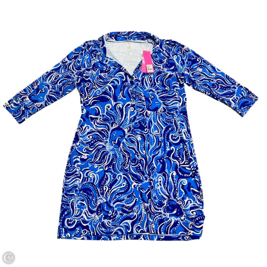 Dress Designer By Lilly Pulitzer In Blue & White, Size: Xl
