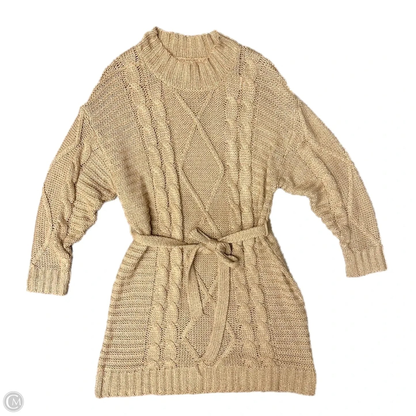 Dress Sweater By Amadi In Tan, Size: M