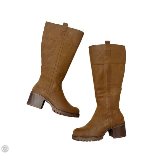 Boots Knee Heels By Maurices In Brown, Size: 9