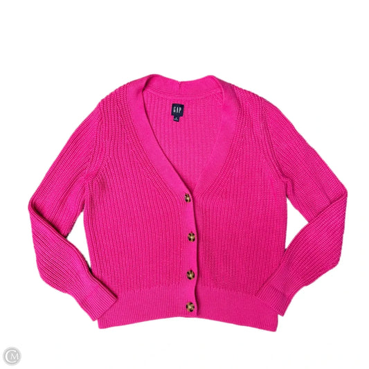 Sweater Cardigan By Gap In Pink, Size: M
