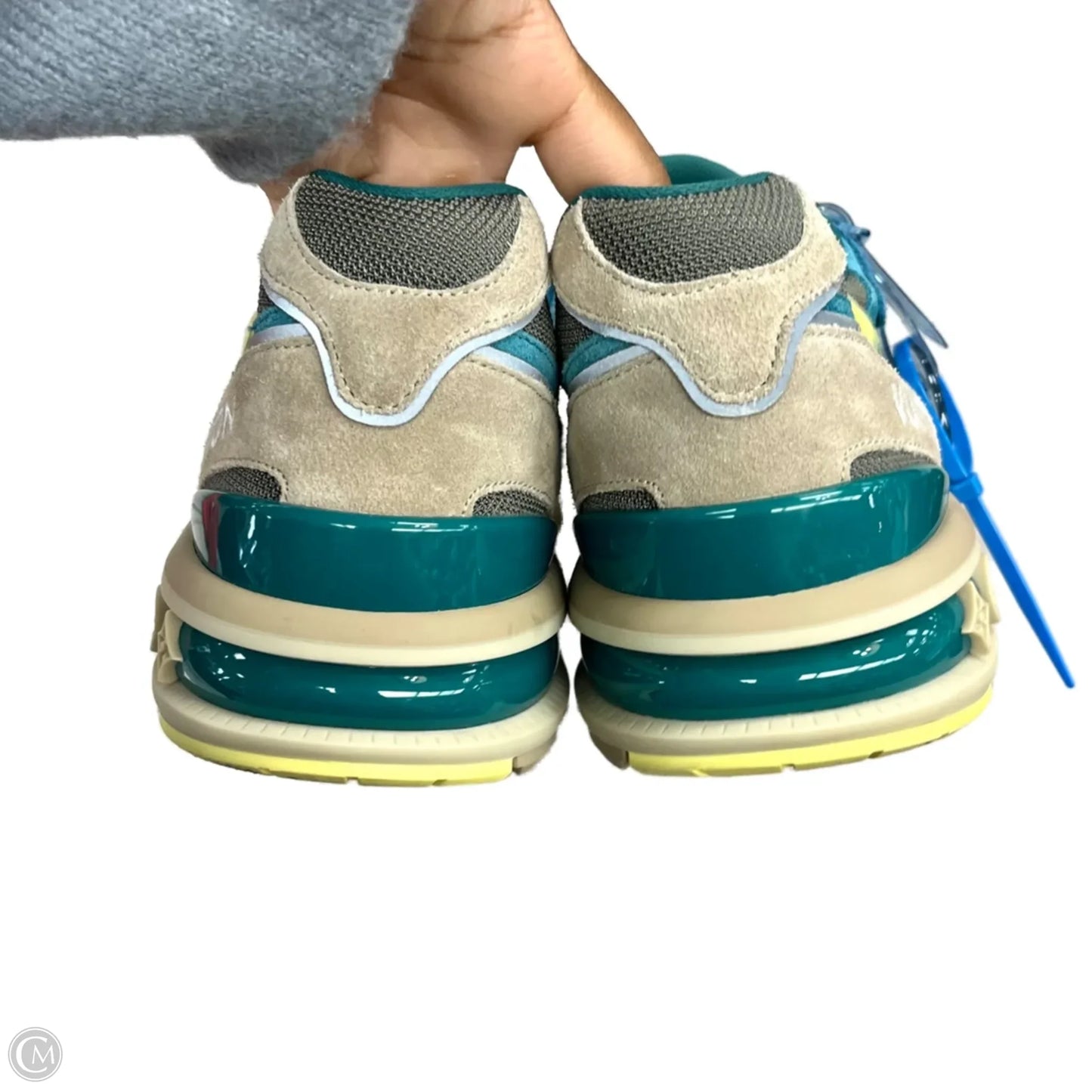 Shoes Luxury Designer By Louis Vuitton In Blue & Grey, Size: 10