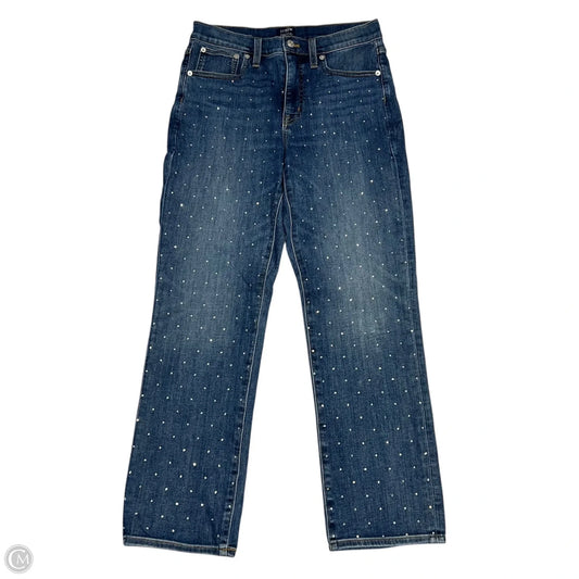 Jeans Straight By J. Crew In Blue Denim, Size: 4