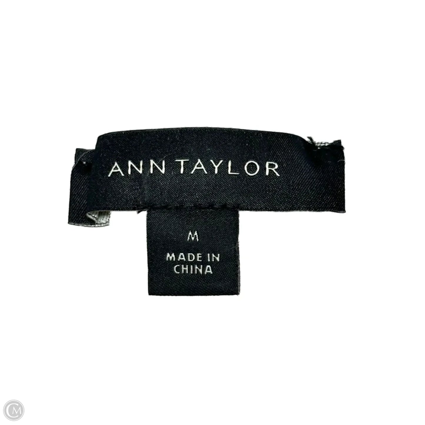 Sweater Cardigan By Ann Taylor In Grey & White, Size: M