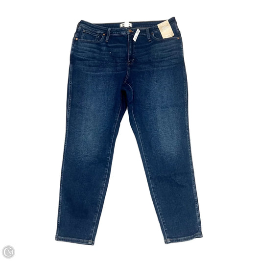 Jeans Skinny By Madewell In Blue Denim, Size: 16