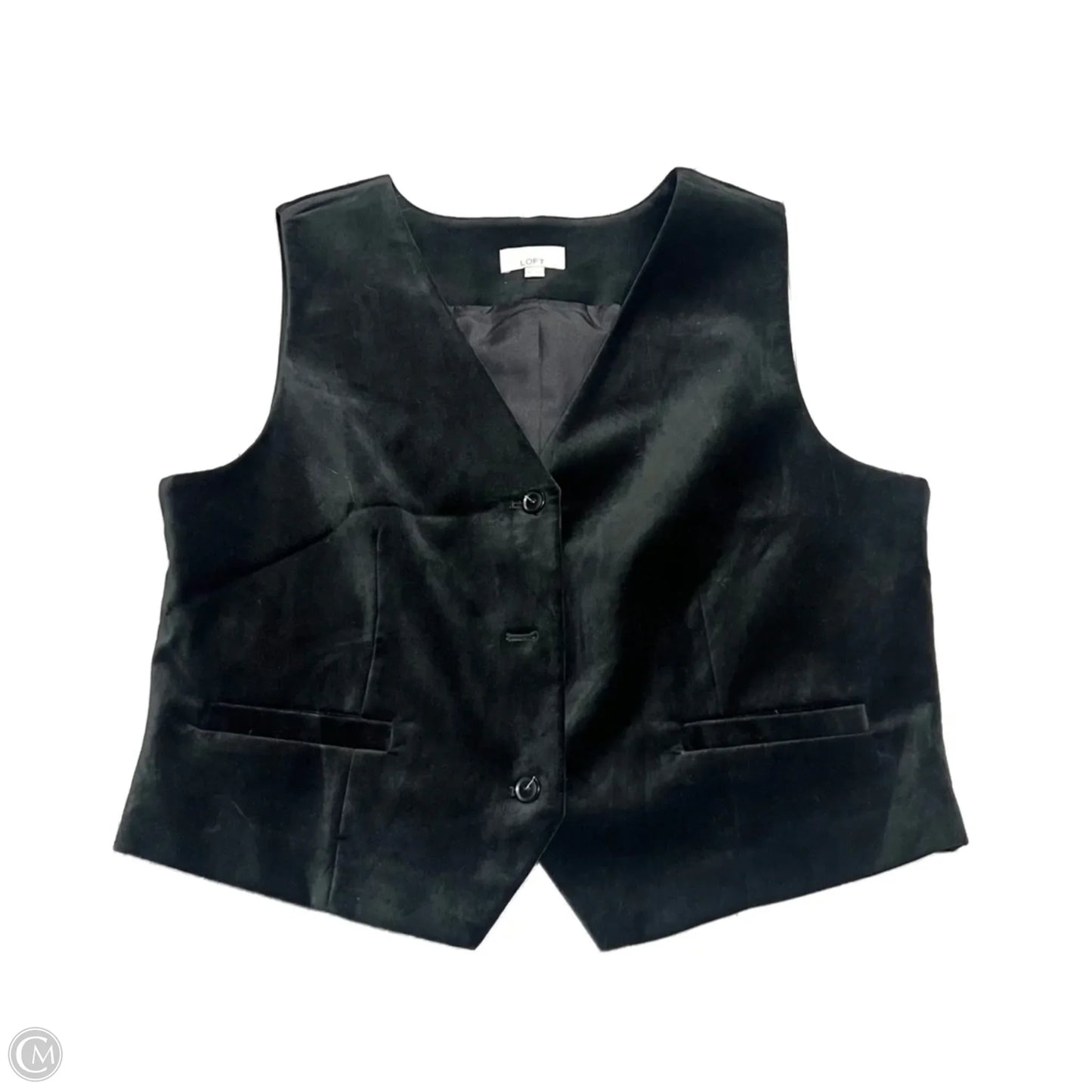 Vest Other By Loft In Black, Size: Xl