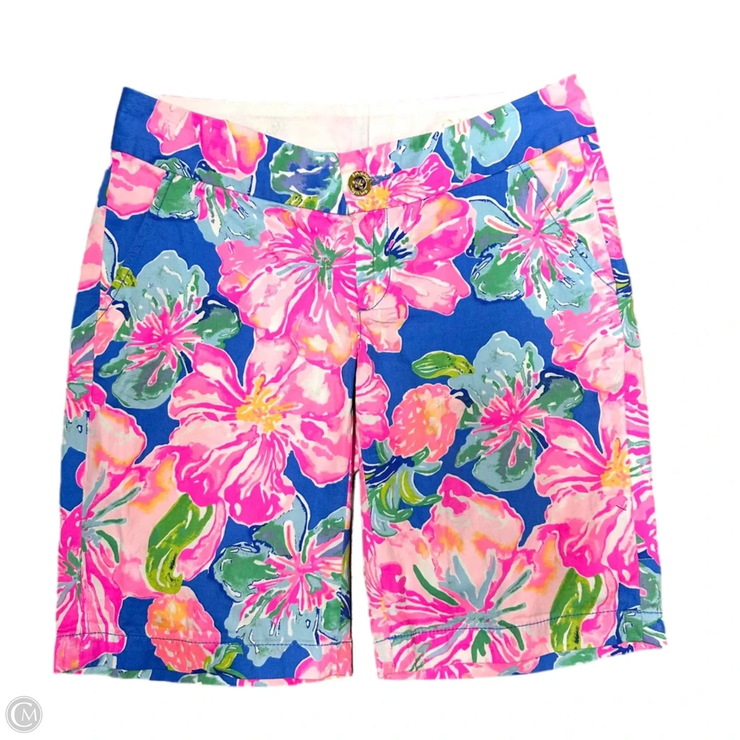 Shorts Designer By Lilly Pulitzer In Blue & Pink, Size: 0