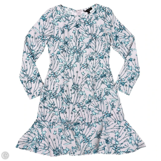 Dress Casual Midi By Banana Republic In Blue & Grey, Size: Xs