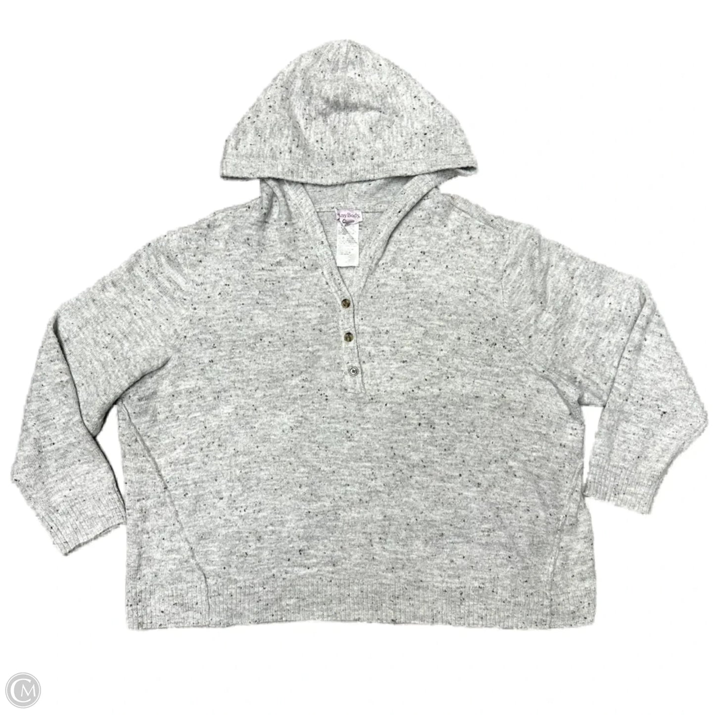 Sweater By Any Body In Grey, Size: 3x