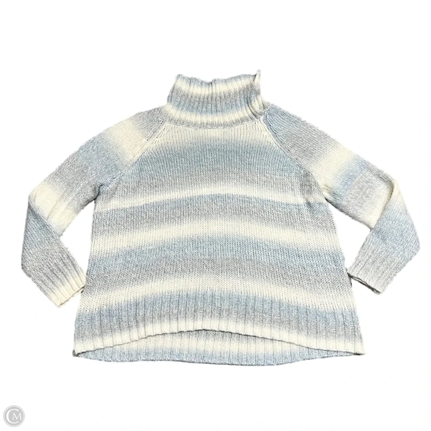 Sweater By Blair In Blue & Cream, Size: 3x