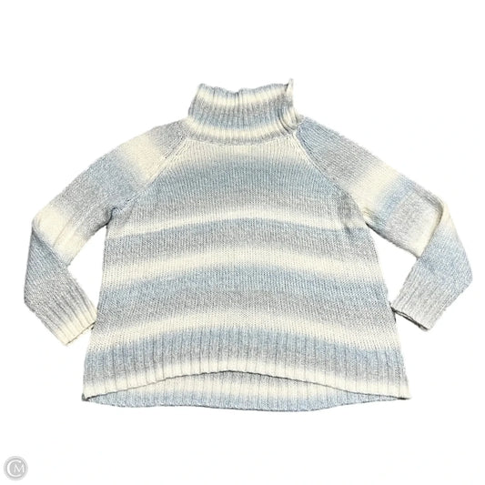 Sweater By Blair In Blue & Cream, Size: 3x