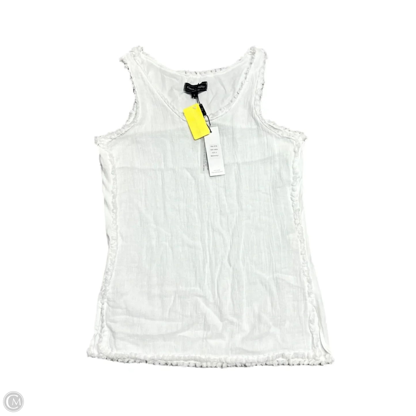 Top Sleeveless By Flora Ashely In White, Size: S