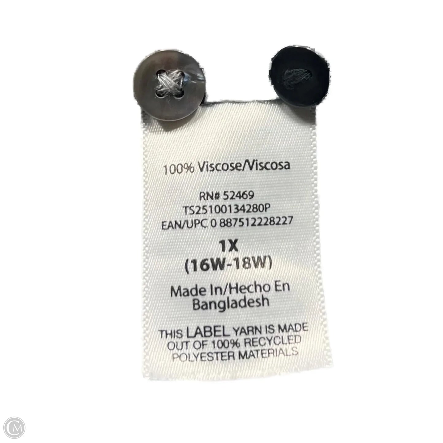 Top Sleeveless By Terra & Sky In Black & White, Size: 1x