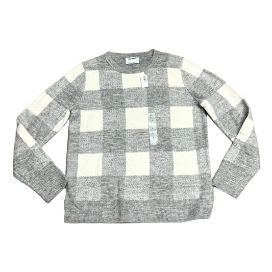 Sweater By Old Navy In Grey & White, Size: L