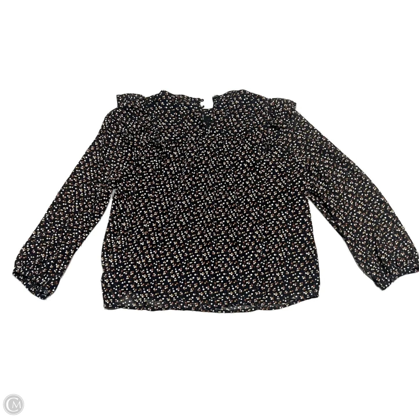 Top Long Sleeve By Madewell In Black & Brown, Size: L