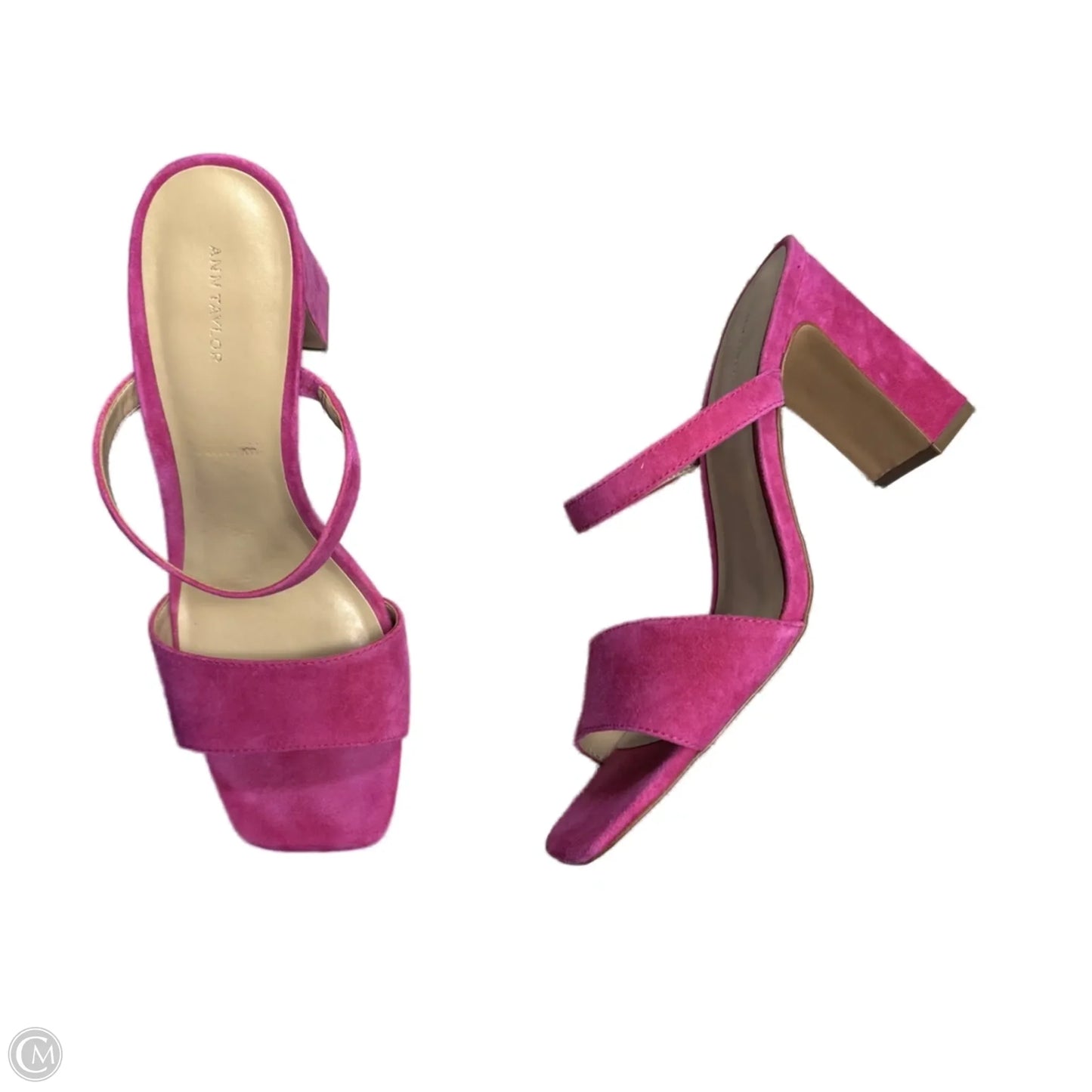 Sandals Heels Block By Ann Taylor In Purple, Size: 9