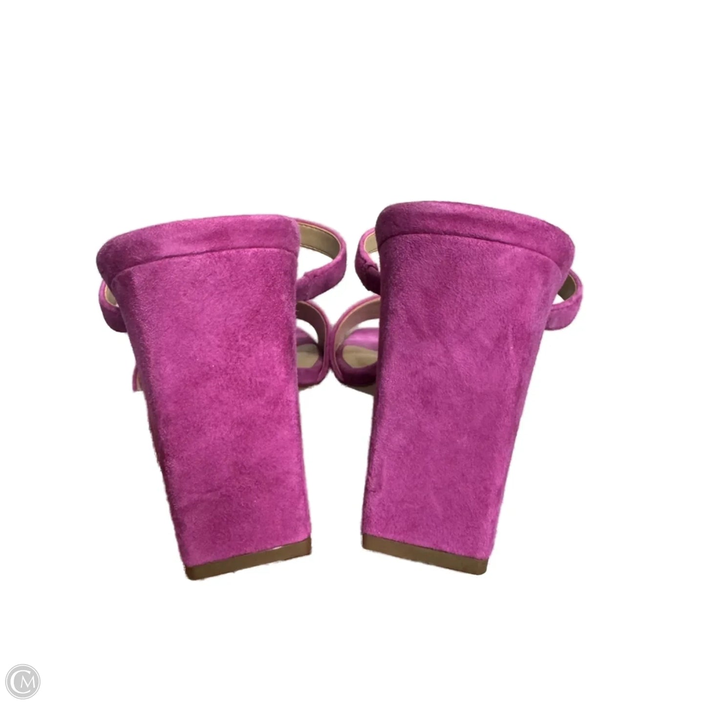 Sandals Heels Block By Ann Taylor In Purple, Size: 9