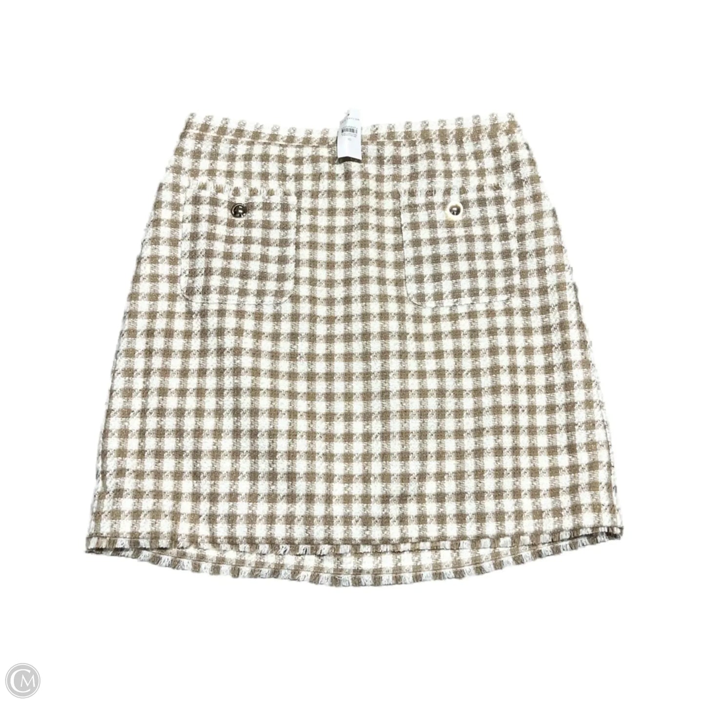 Skirt Mini & Short By Ann Taylor In Brown & Cream, Size: 10