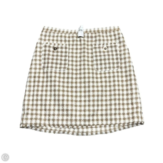 Skirt Mini & Short By Ann Taylor In Brown & Cream, Size: 10