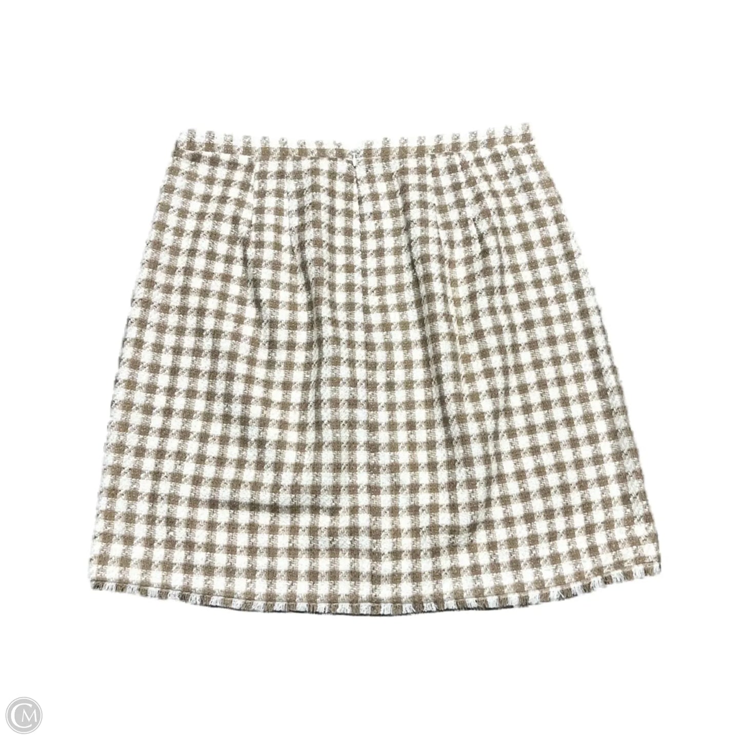 Skirt Mini & Short By Ann Taylor In Brown & Cream, Size: 10