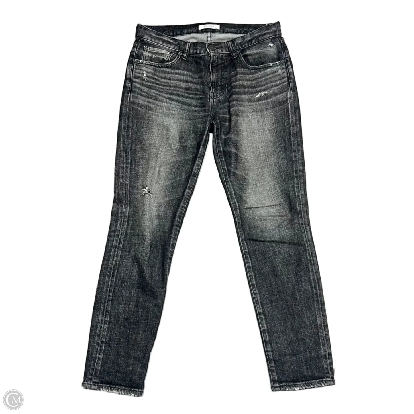 Jeans Straight By Moussy In Grey Denim, Size: 4