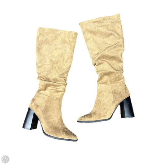 Boots Ankle Heels By Forever 21 In Brown, Size: 8