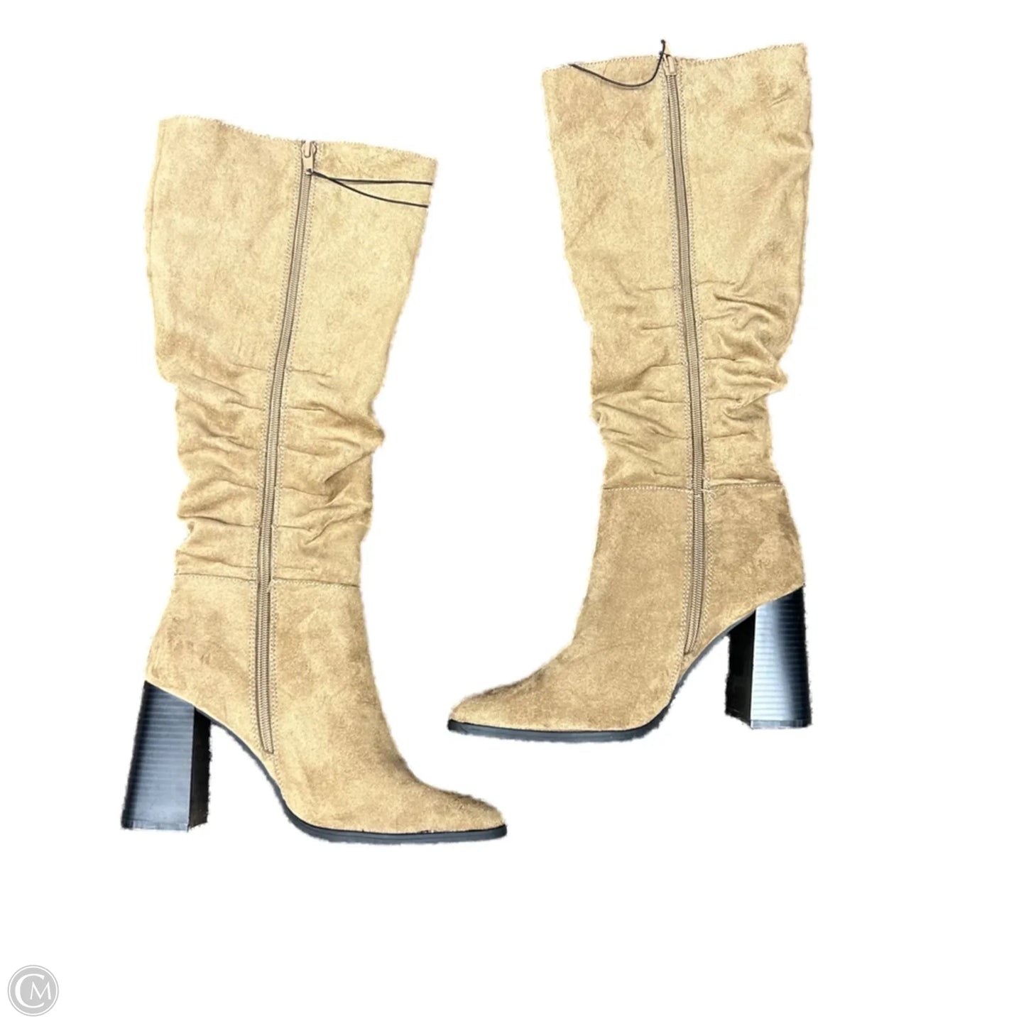 Boots Ankle Heels By Forever 21 In Brown, Size: 8