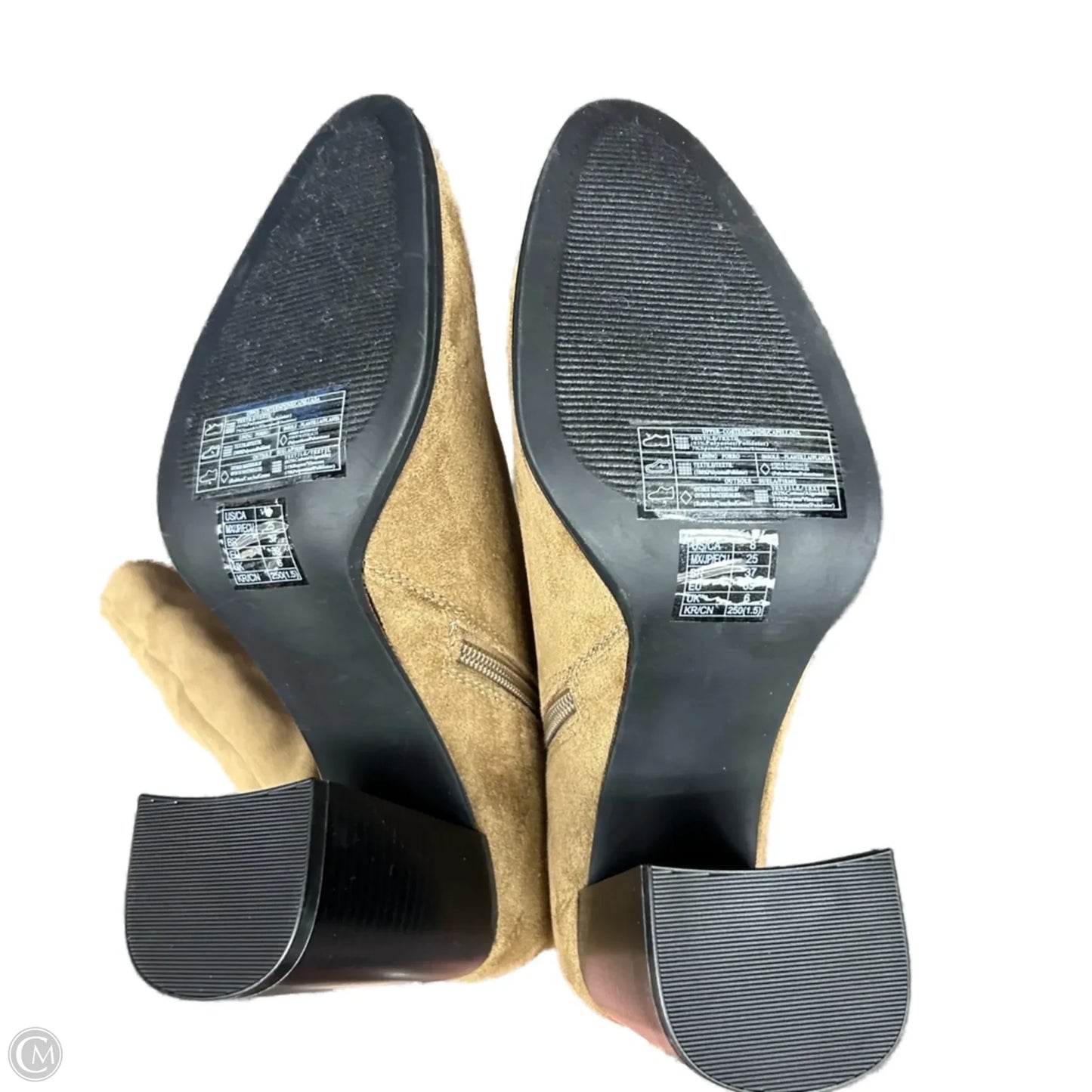 Boots Ankle Heels By Forever 21 In Brown, Size: 8