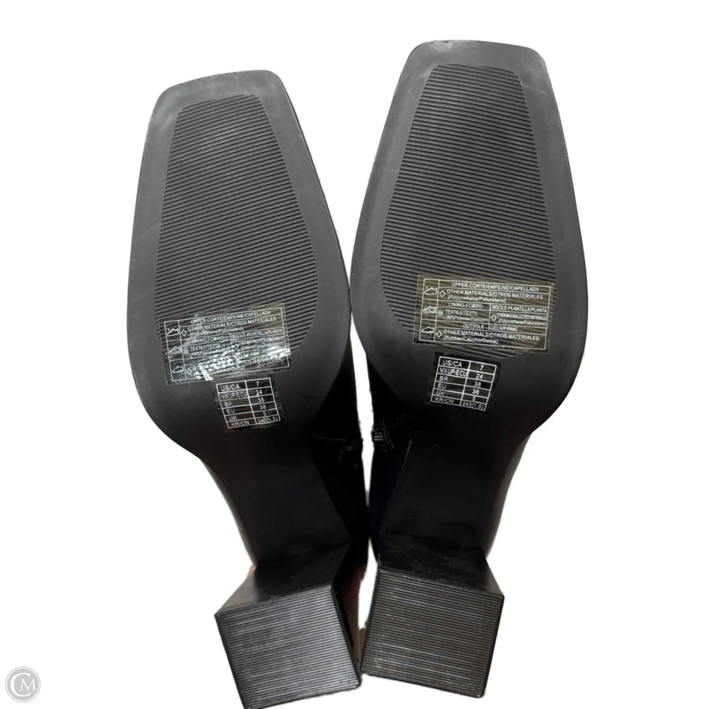 Boots Ankle Heels By Forever 21 In Black, Size: 7