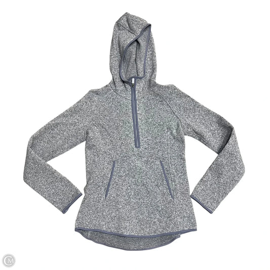 Athletic Sweatshirt Hoodie By Lululemon In Grey & Purple, Size: S