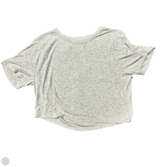 Athletic Top Short Sleeve By Lululemon In Grey, Size: L