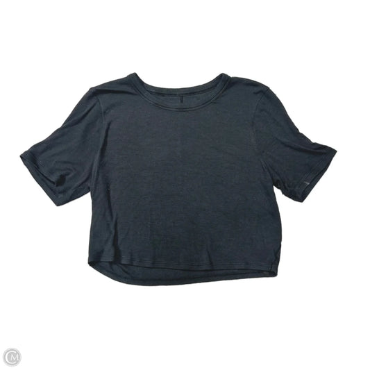 Athletic Top Short Sleeve By Lululemon In Black, Size: L