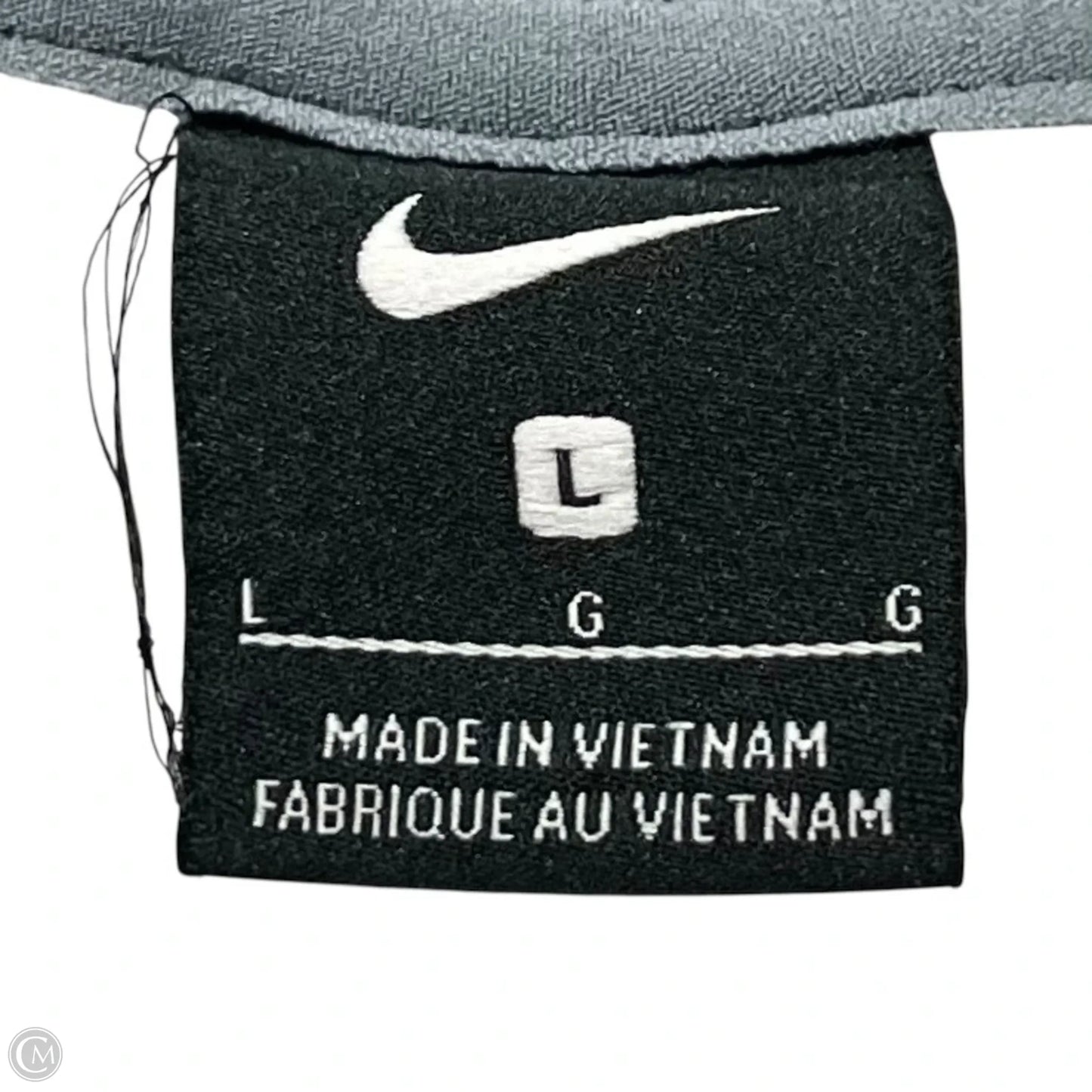 Sweatshirt Crewneck By Nike In Grey & White, Size: L