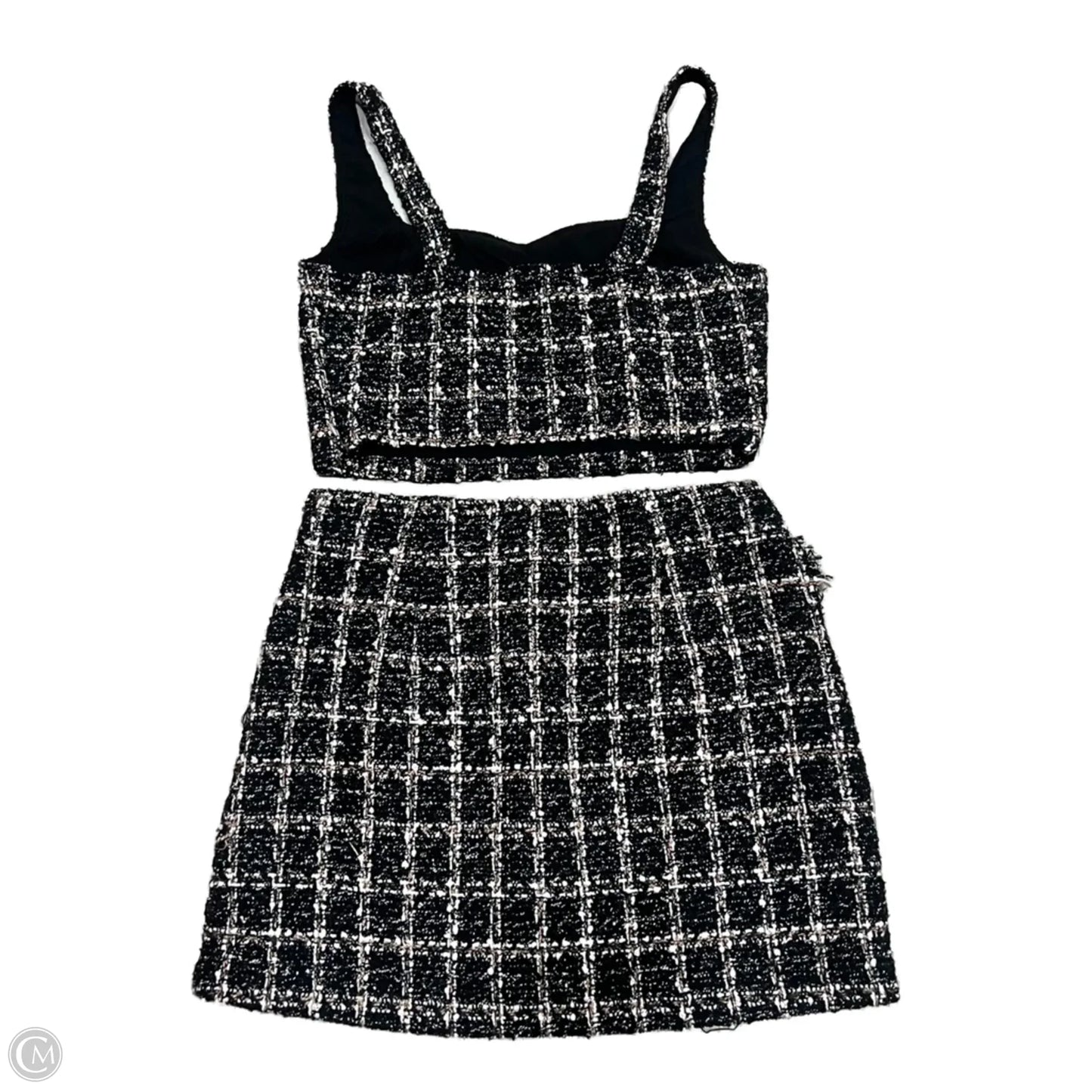 Skirt Set 2pc By Abercrombie And Fitch In Black & White, Size: M