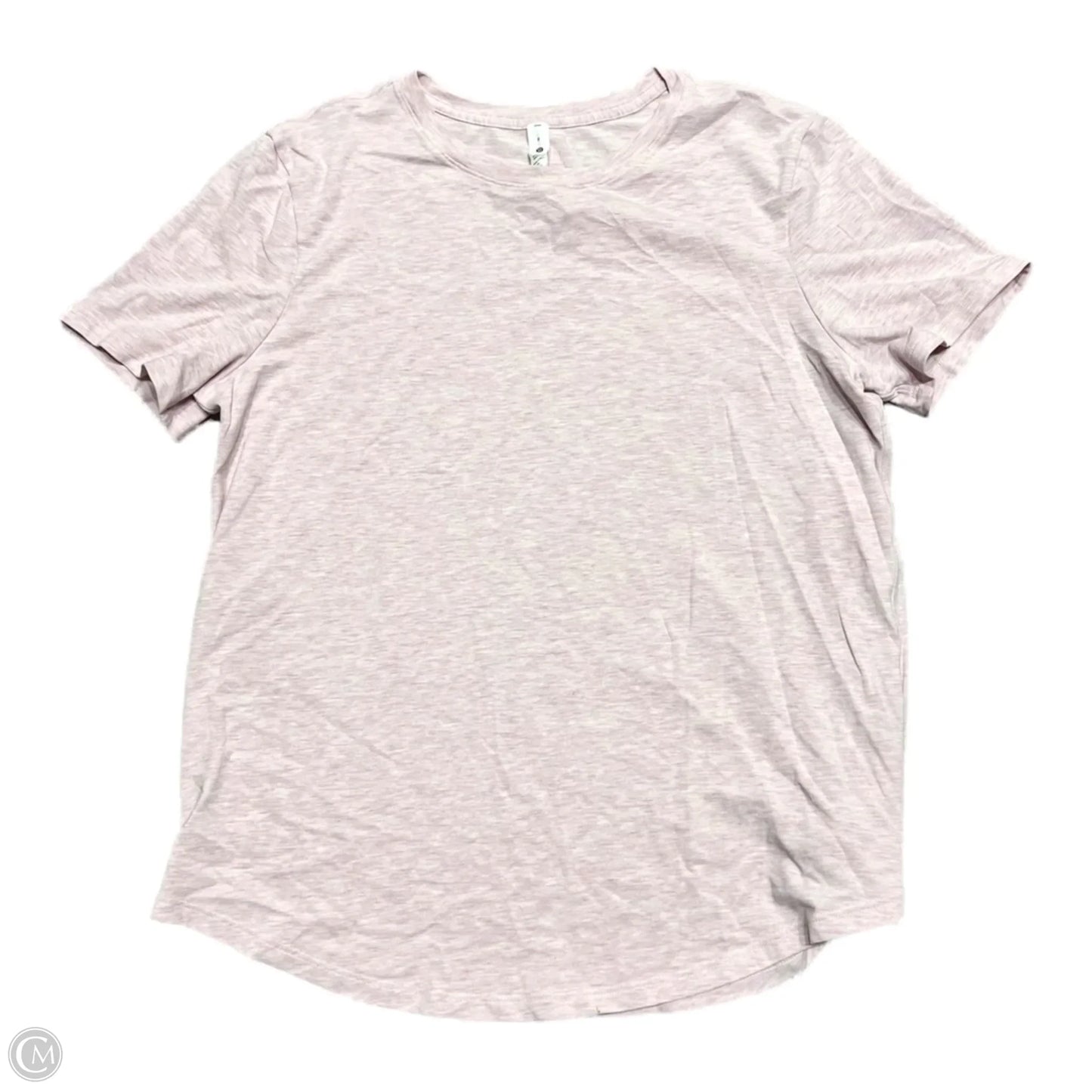 Athletic Top Short Sleeve By Lululemon In Pink, Size: M