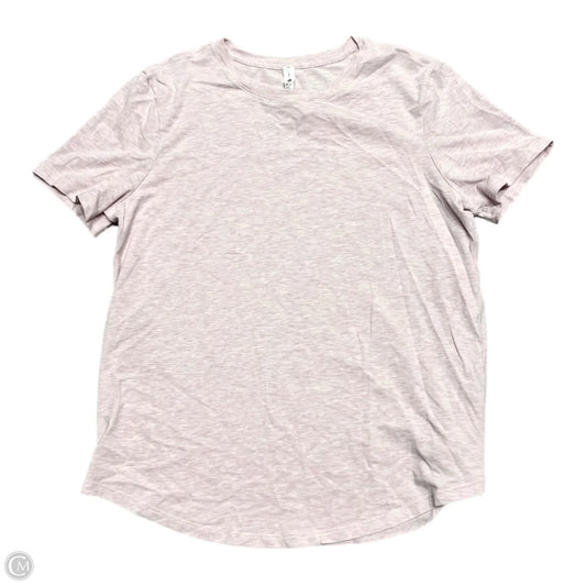 Athletic Top Short Sleeve By Lululemon In Pink, Size: M