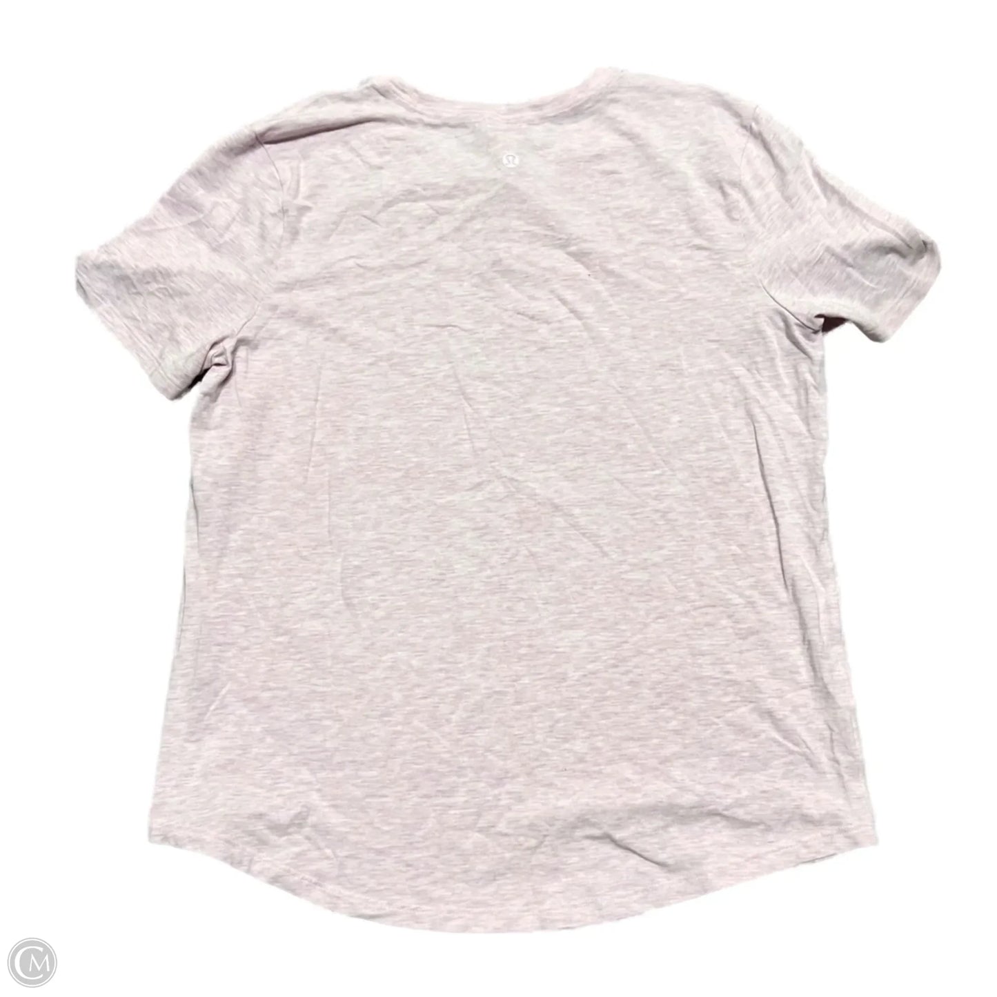 Athletic Top Short Sleeve By Lululemon In Pink, Size: M