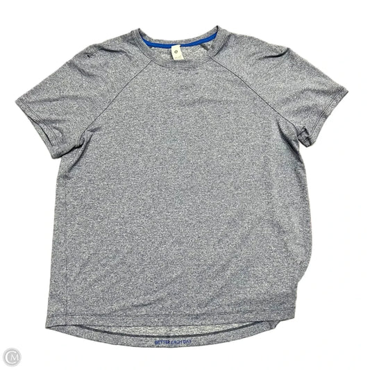 Athletic Top Short Sleeve By Lululemon In Blue, Size: M