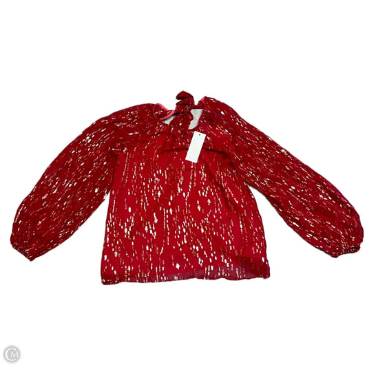 Top Long Sleeve Designer By Lilly Pulitzer In Gold & Red, Size: S