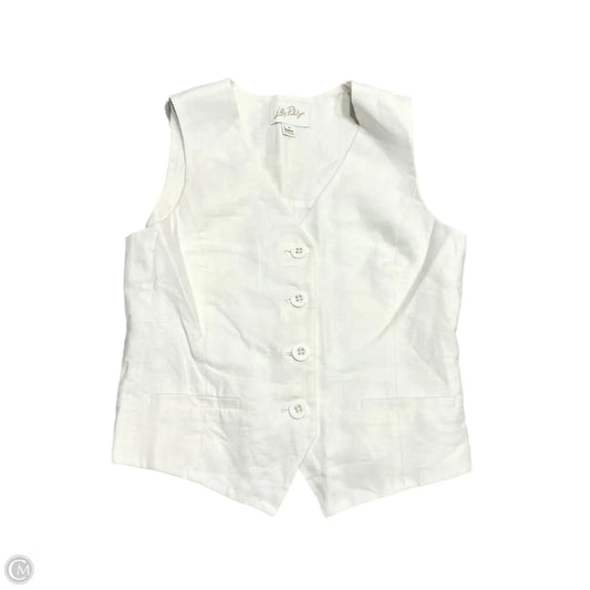 Vest Designer By Lilly Pulitzer In Cream, Size: S