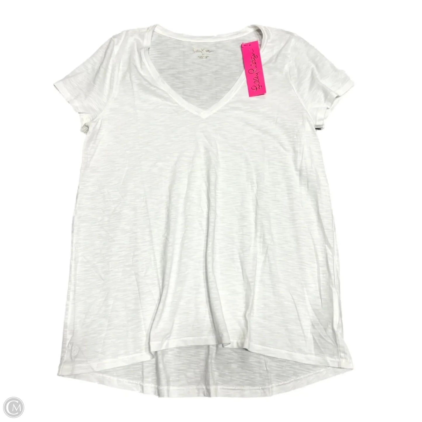 Top Short Sleeve Designer By Lilly Pulitzer In White, Size: M