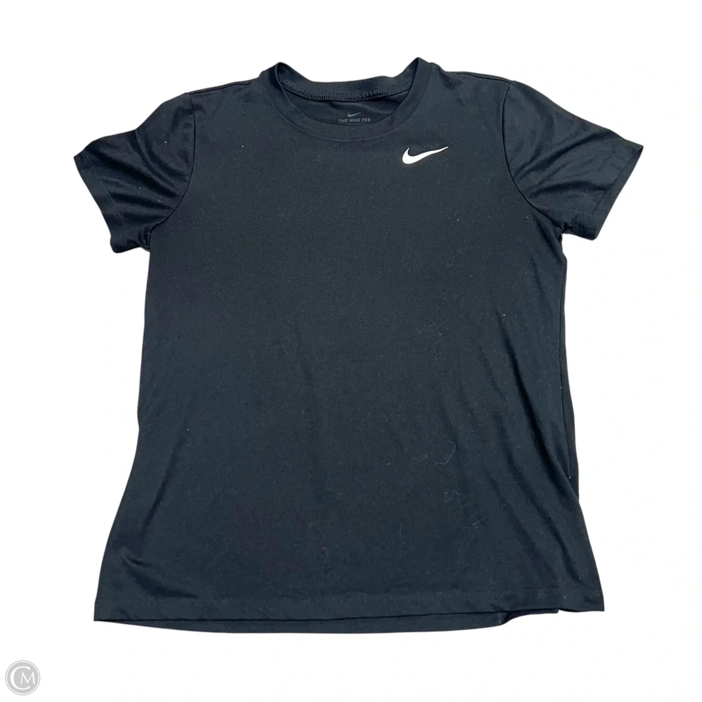 Athletic Top Short Sleeve By Nike In Black, Size: M