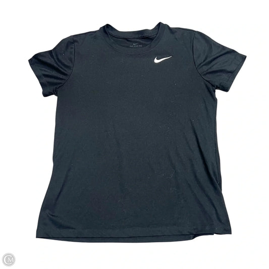 Athletic Top Short Sleeve By Nike In Black, Size: M