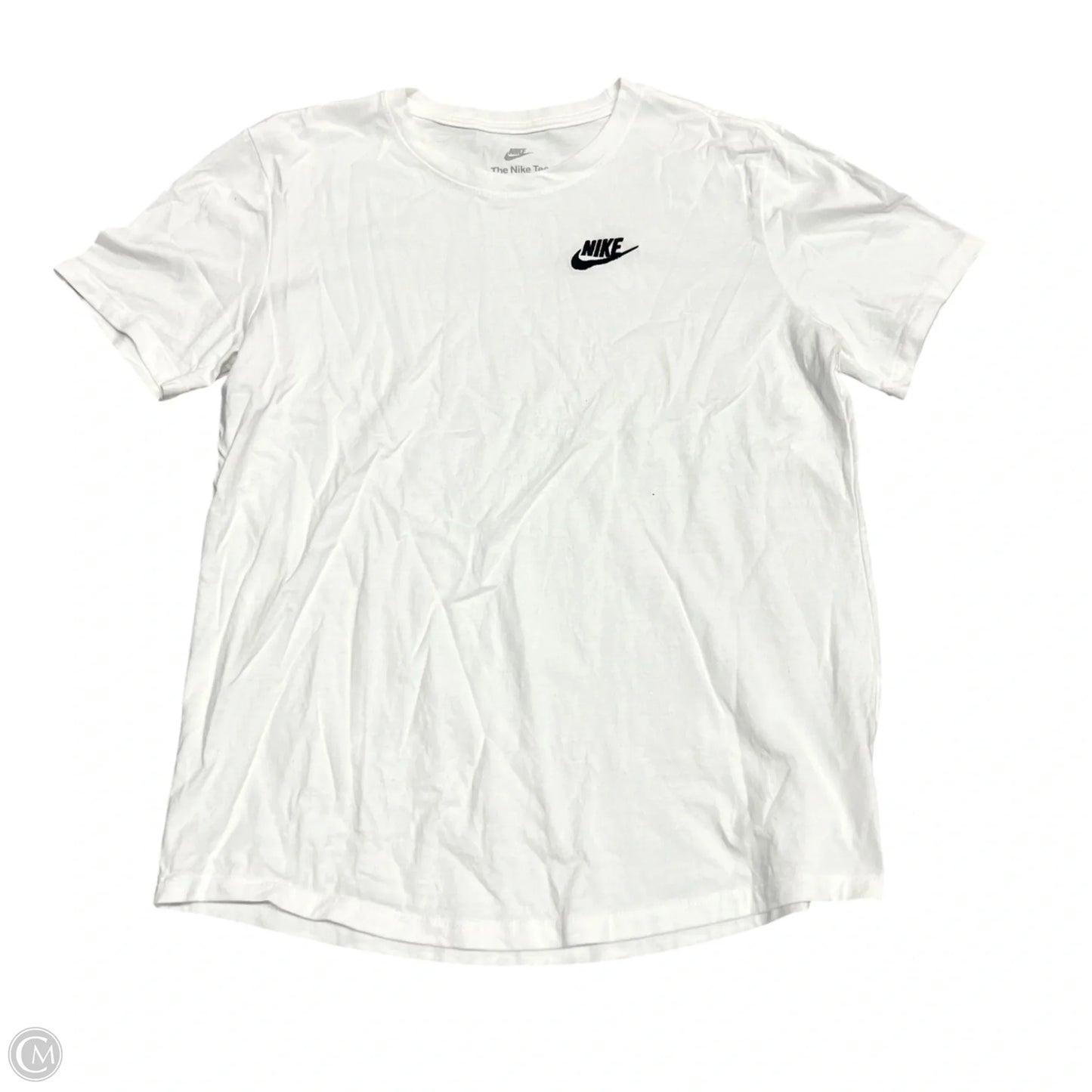 Athletic Top Short Sleeve By Nike In White, Size: S