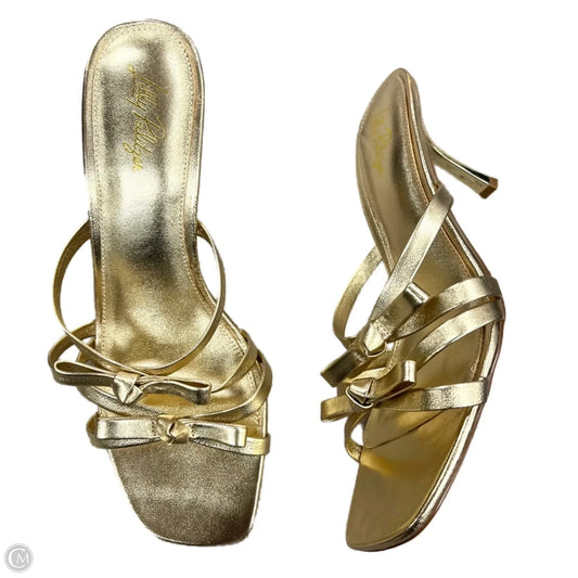 Sandals Designer By Lilly Pulitzer In Gold, Size: 9.5
