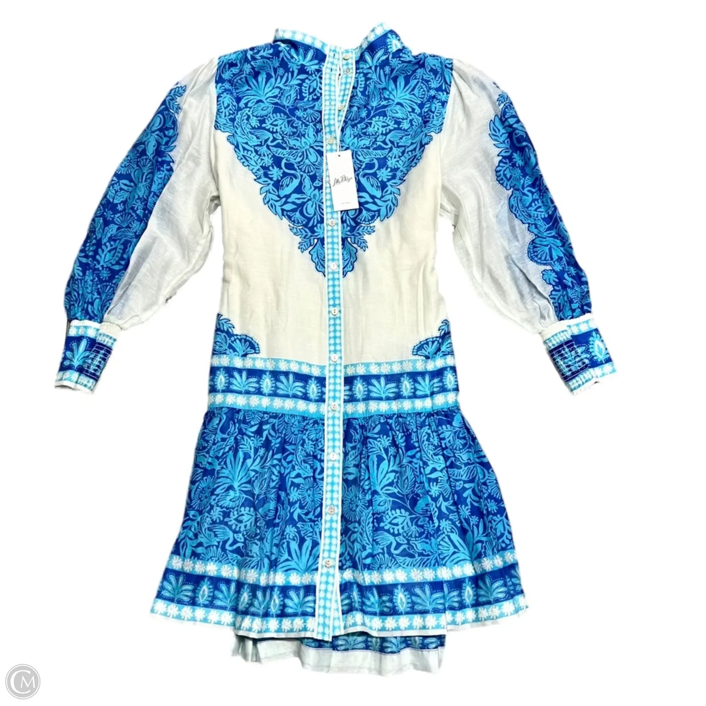 Dress Designer By Lilly Pulitzer In Blue & Cream, Size: Xl