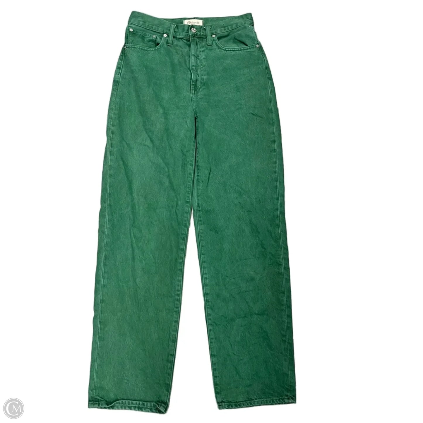 Jeans Straight By Madewell In Green Denim, Size: 4