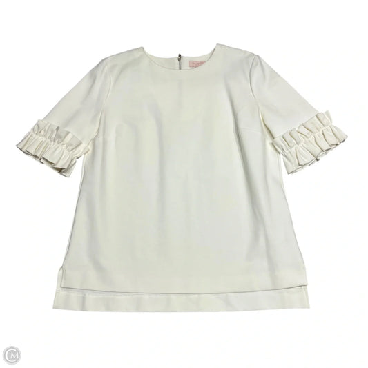 Top Short Sleeve By Ted Baker In Cream, Size: L