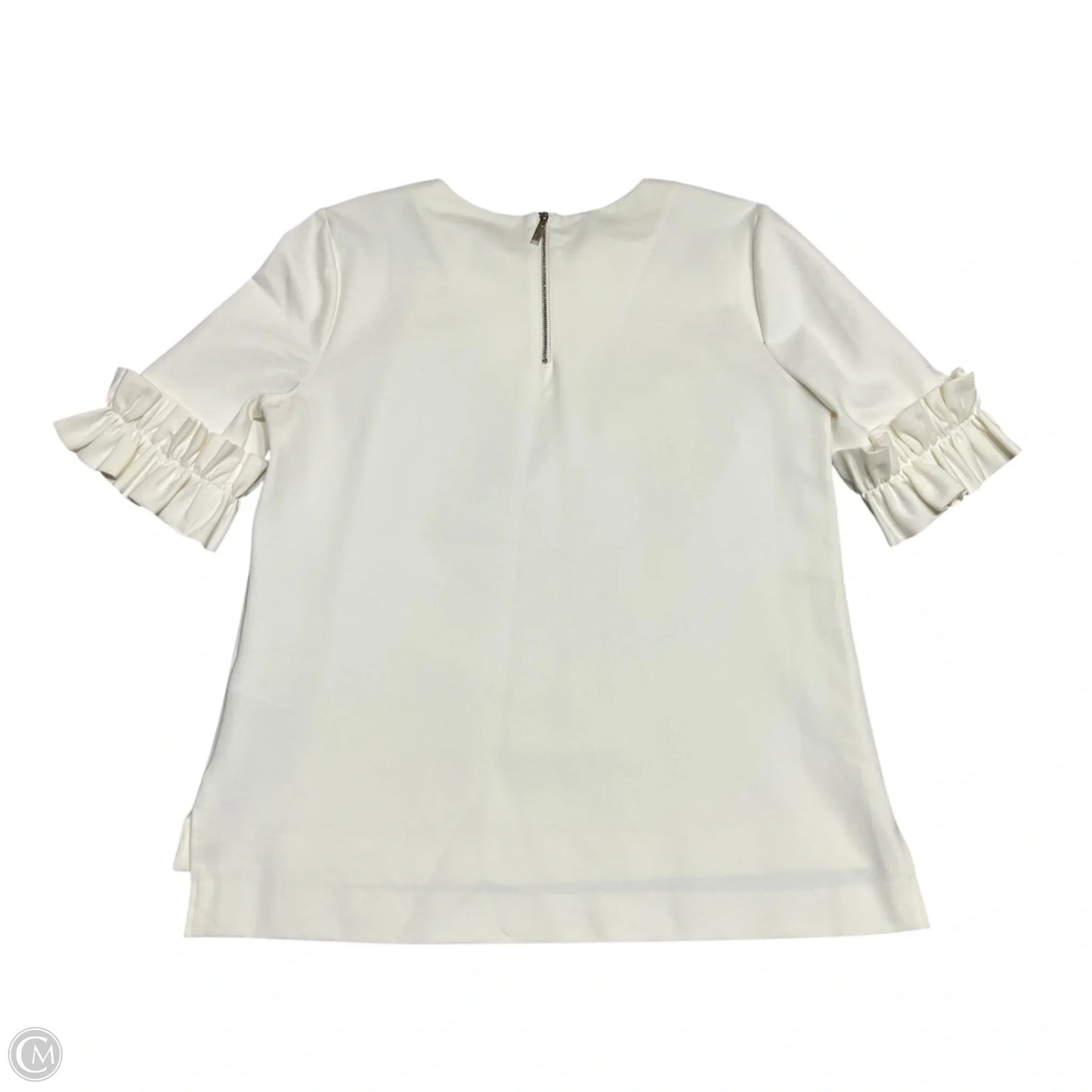 Top Short Sleeve By Ted Baker In Cream, Size: L