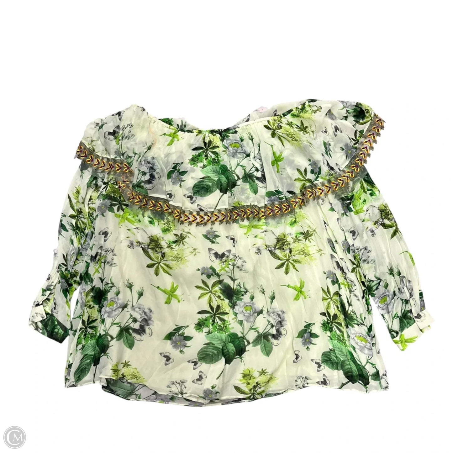 Top Long Sleeve By Varun Bahl In Green, Size: Xl